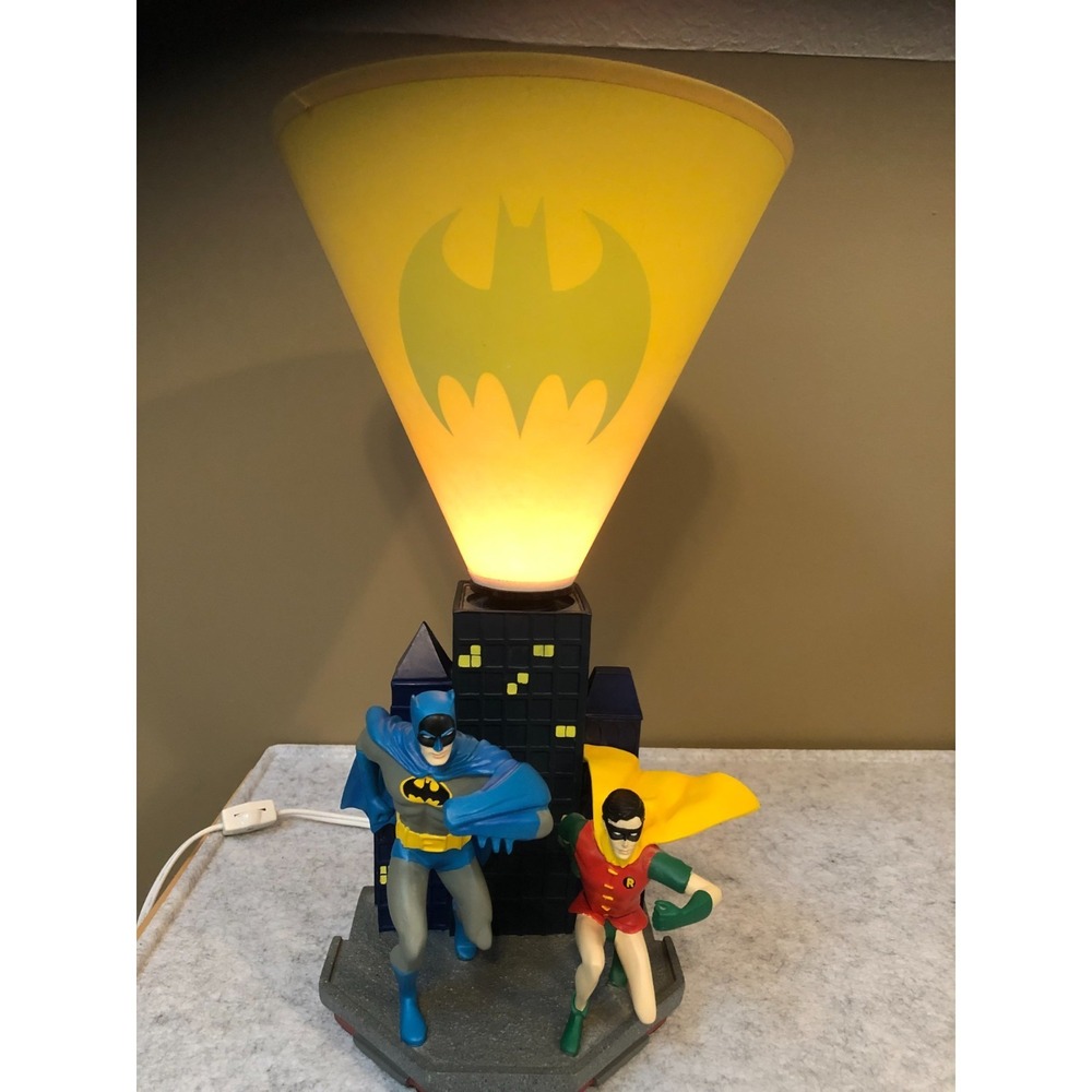 Vtg.  1999 Batman & Robin 16" Lamp Warner Bros Studio Store Exclusive DC Comics